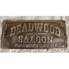 Deadwood Saloon Metal Plaque